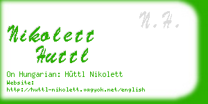 nikolett huttl business card