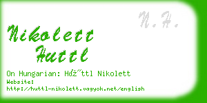 nikolett huttl business card